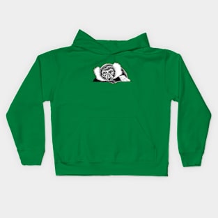 Ruffed lemur - ink illustration Kids Hoodie